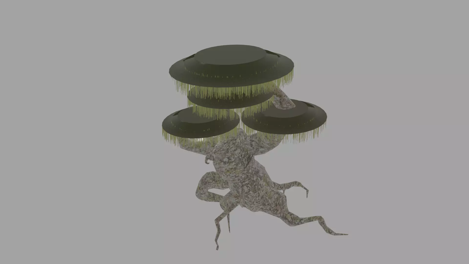 Swamp Disc Tree 3D model_0