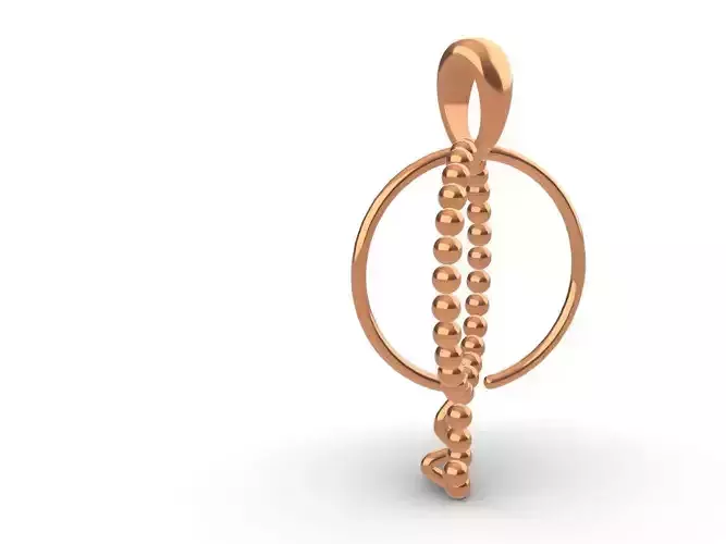 MODERN MILGRAIN PENDANT STL FILE VERIFIED