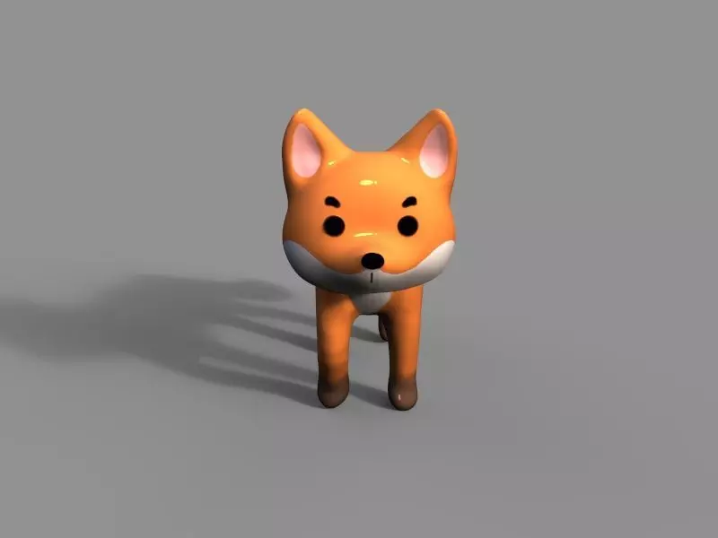 Fox toy 3D model_0