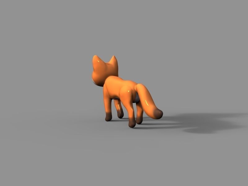 Fox toy 3D model_2