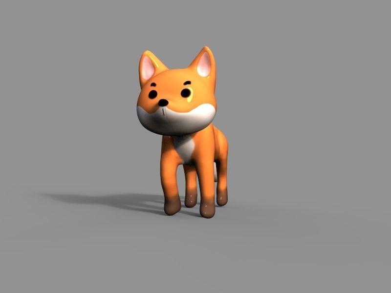 Fox toy 3D model_1