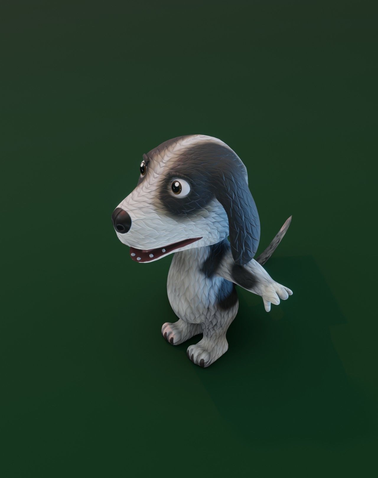 Cartoon Hound Dog 3D Model Low-poly 3D model_18