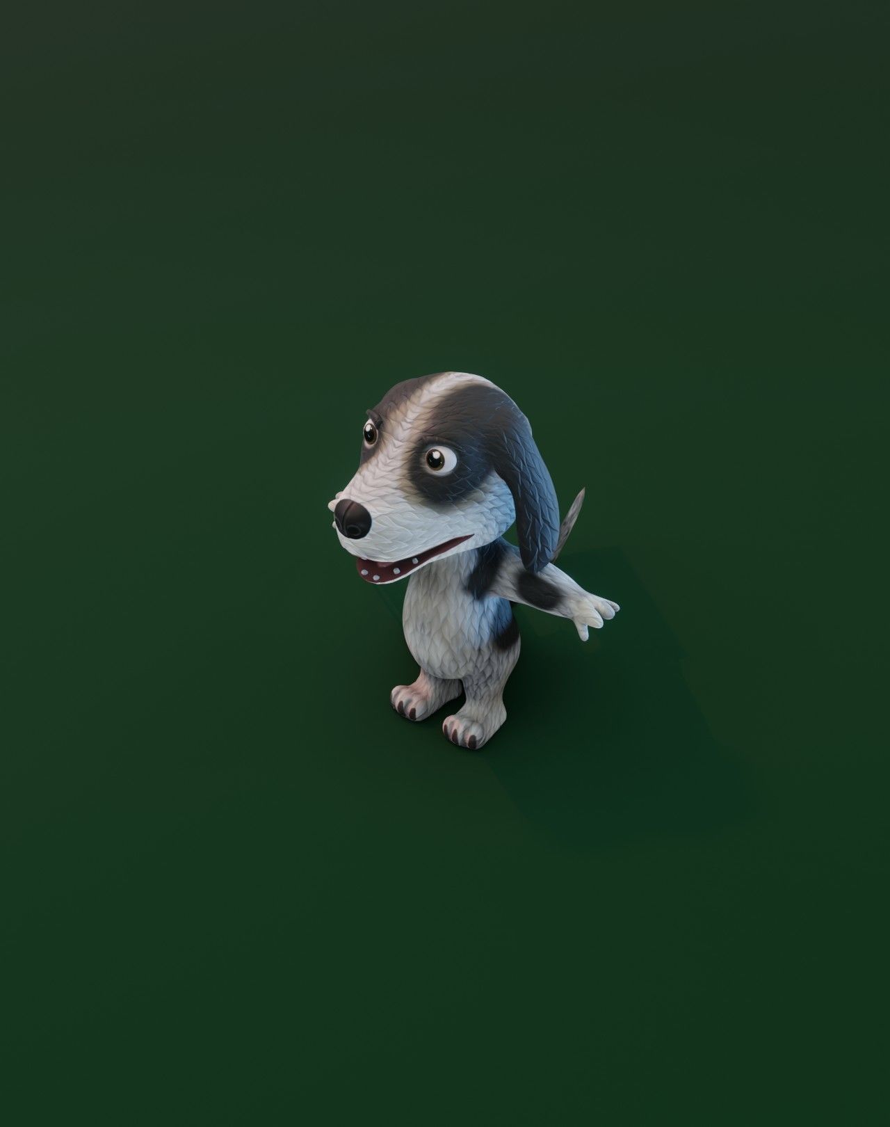 Cartoon Hound Dog 3D Model Low-poly 3D model_12