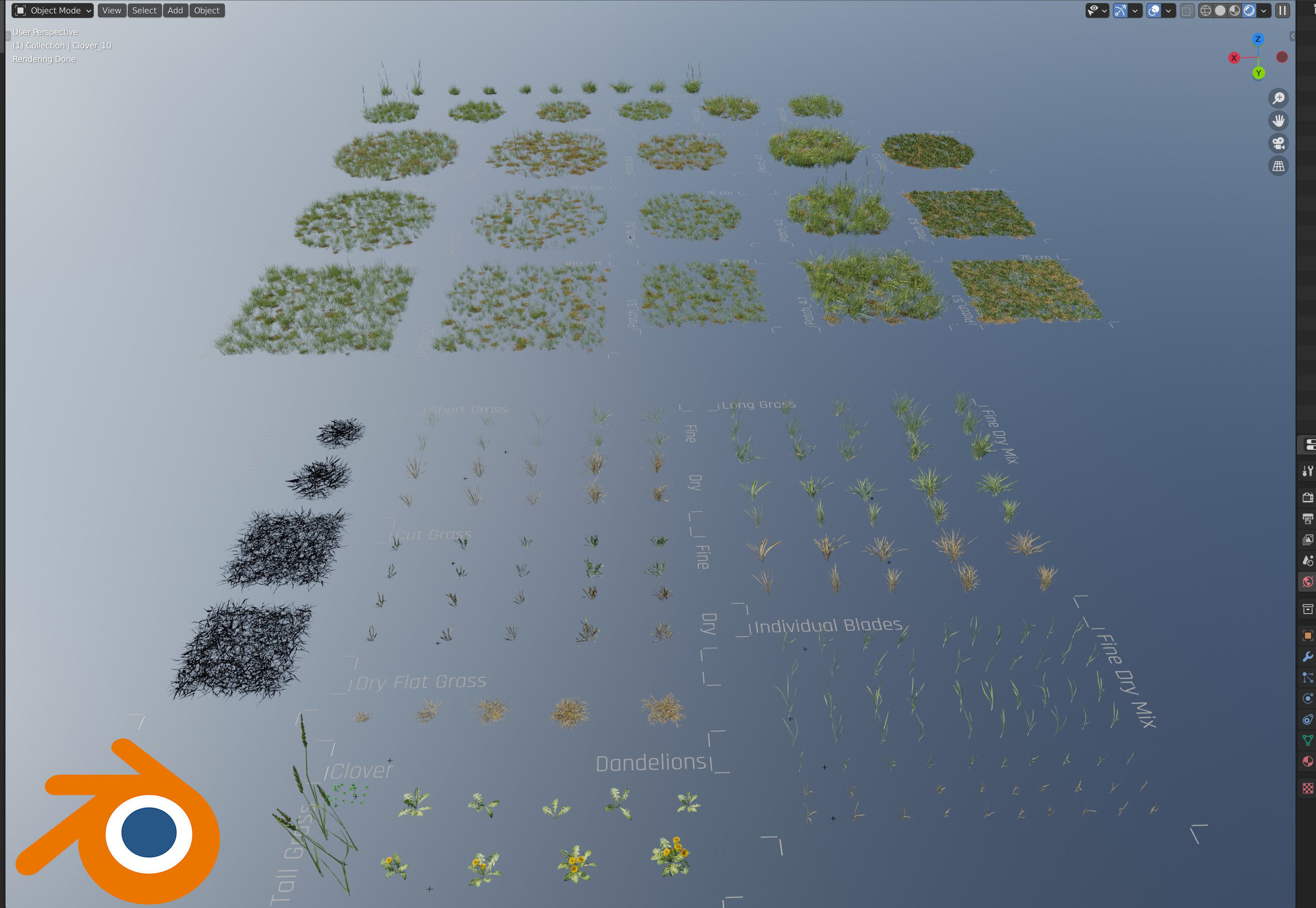 Realistic Grass Pack - CGrass v2 Low-poly 3D model_62