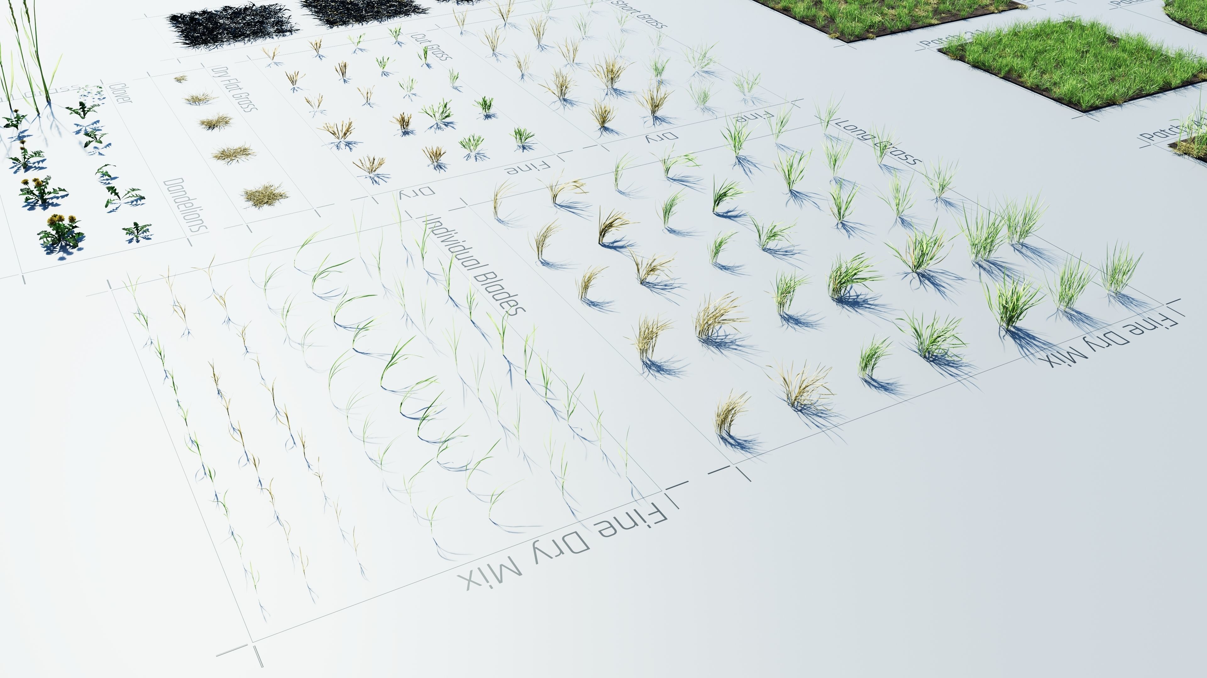 Realistic Grass Pack - CGrass v2 Low-poly 3D model_28