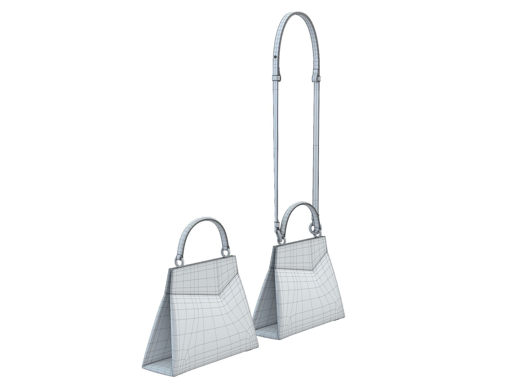 Maison Margiela Small Snatched top handle bag Low-poly 3D model_18