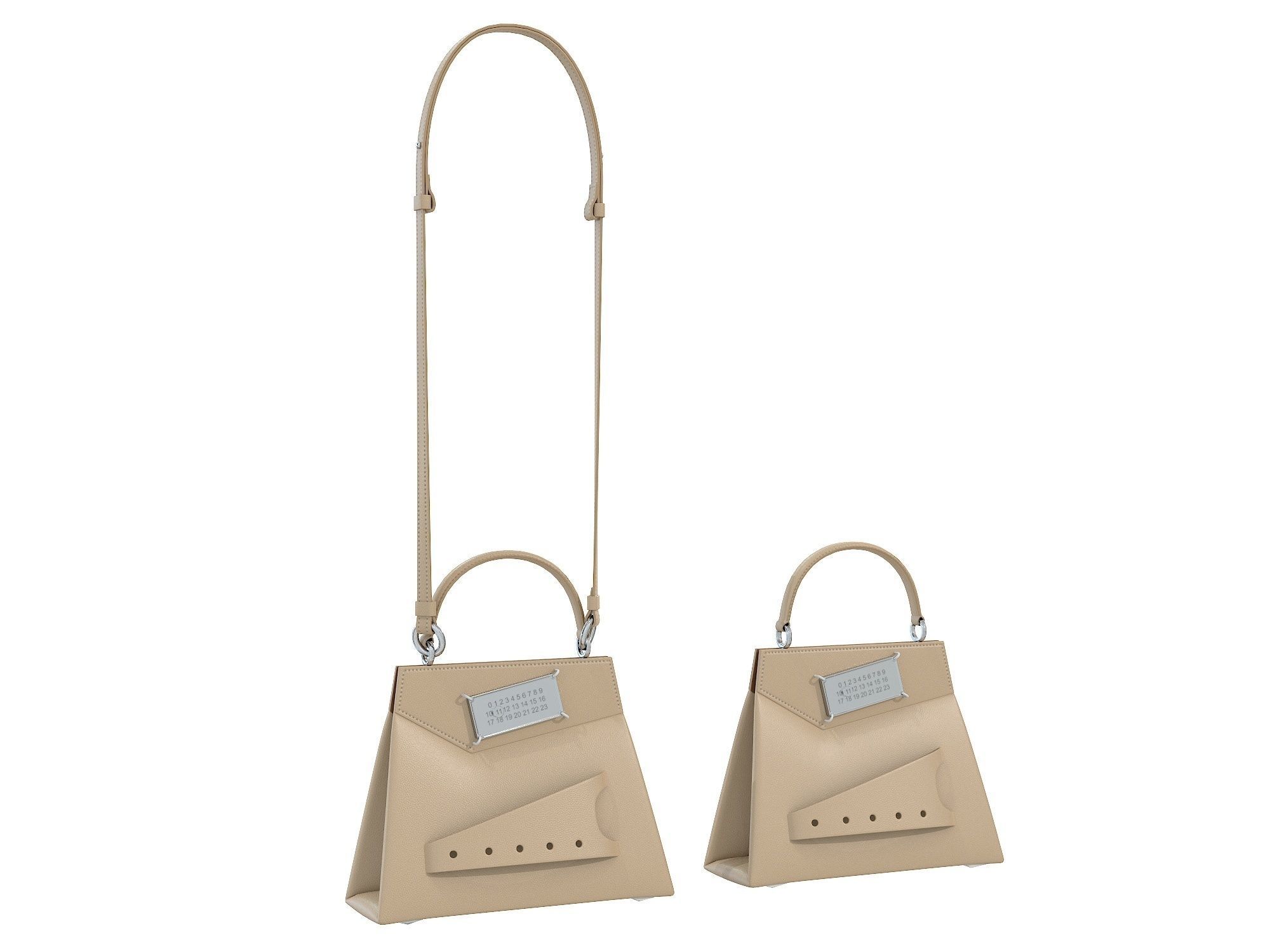 Maison Margiela Small Snatched top handle bag Low-poly 3D model_2