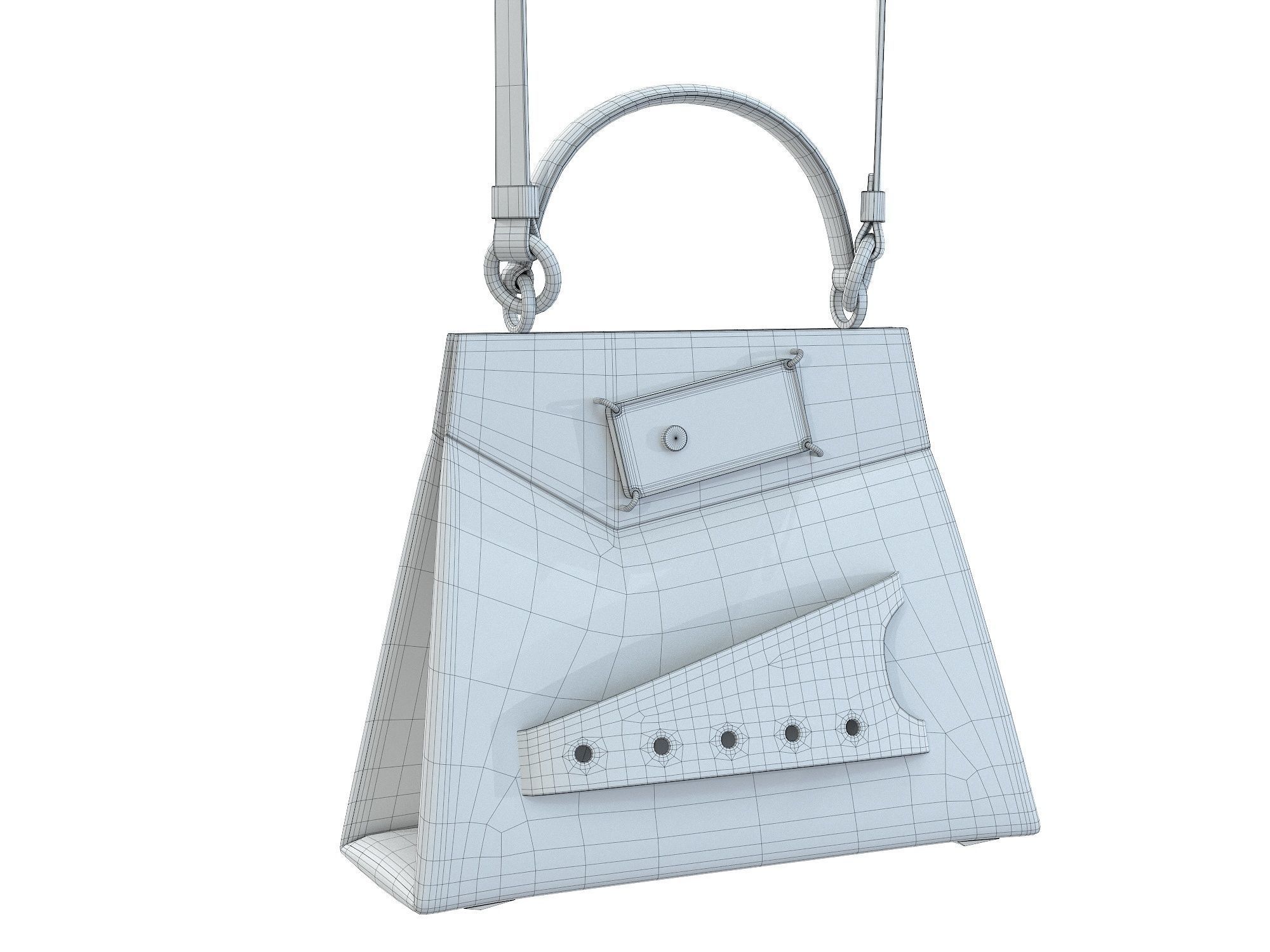 Maison Margiela Small Snatched top handle bag Low-poly 3D model_19