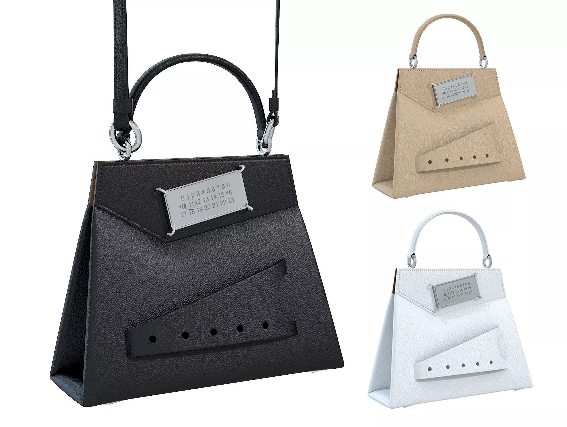 Maison Margiela Small Snatched top handle bag Low-poly 3D model_0