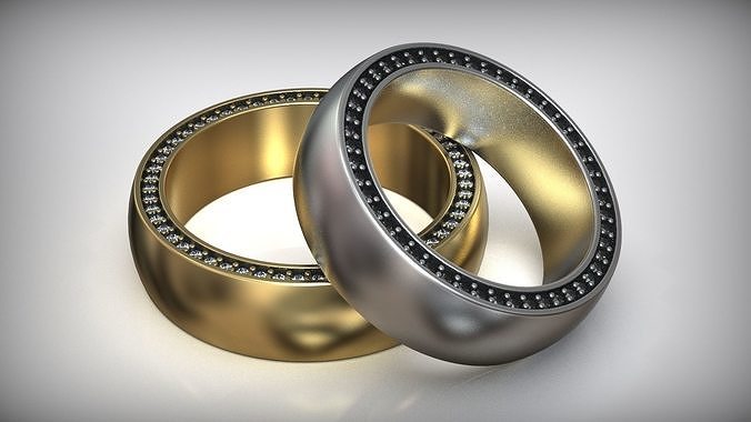 Puffy Diamond Wedding Band 3D print model