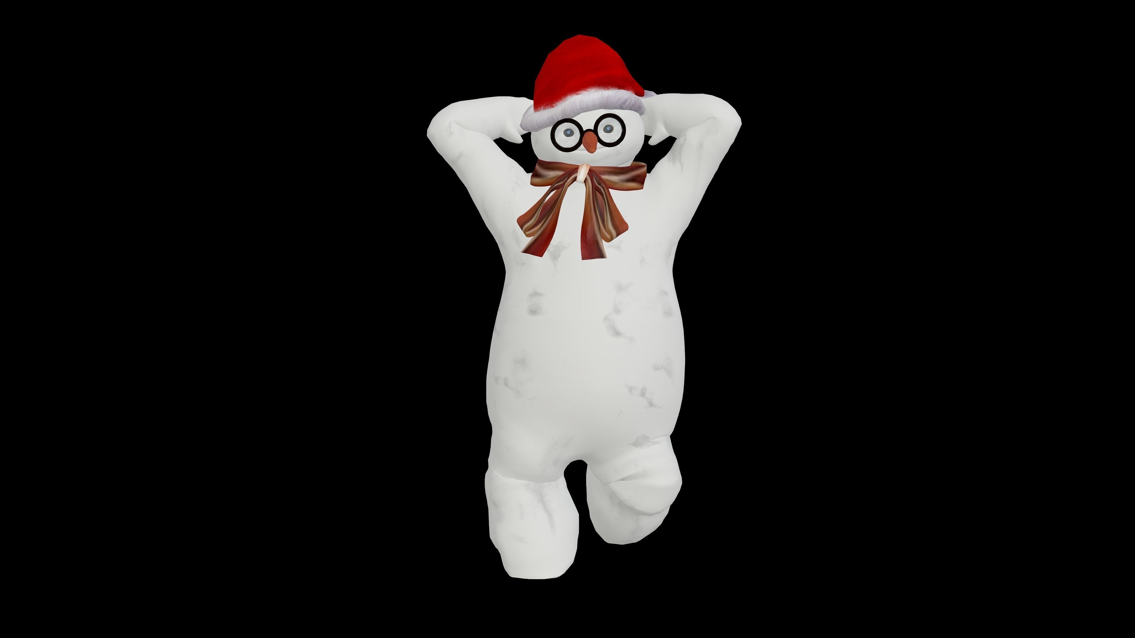 Snowman with Animation 3D model_3