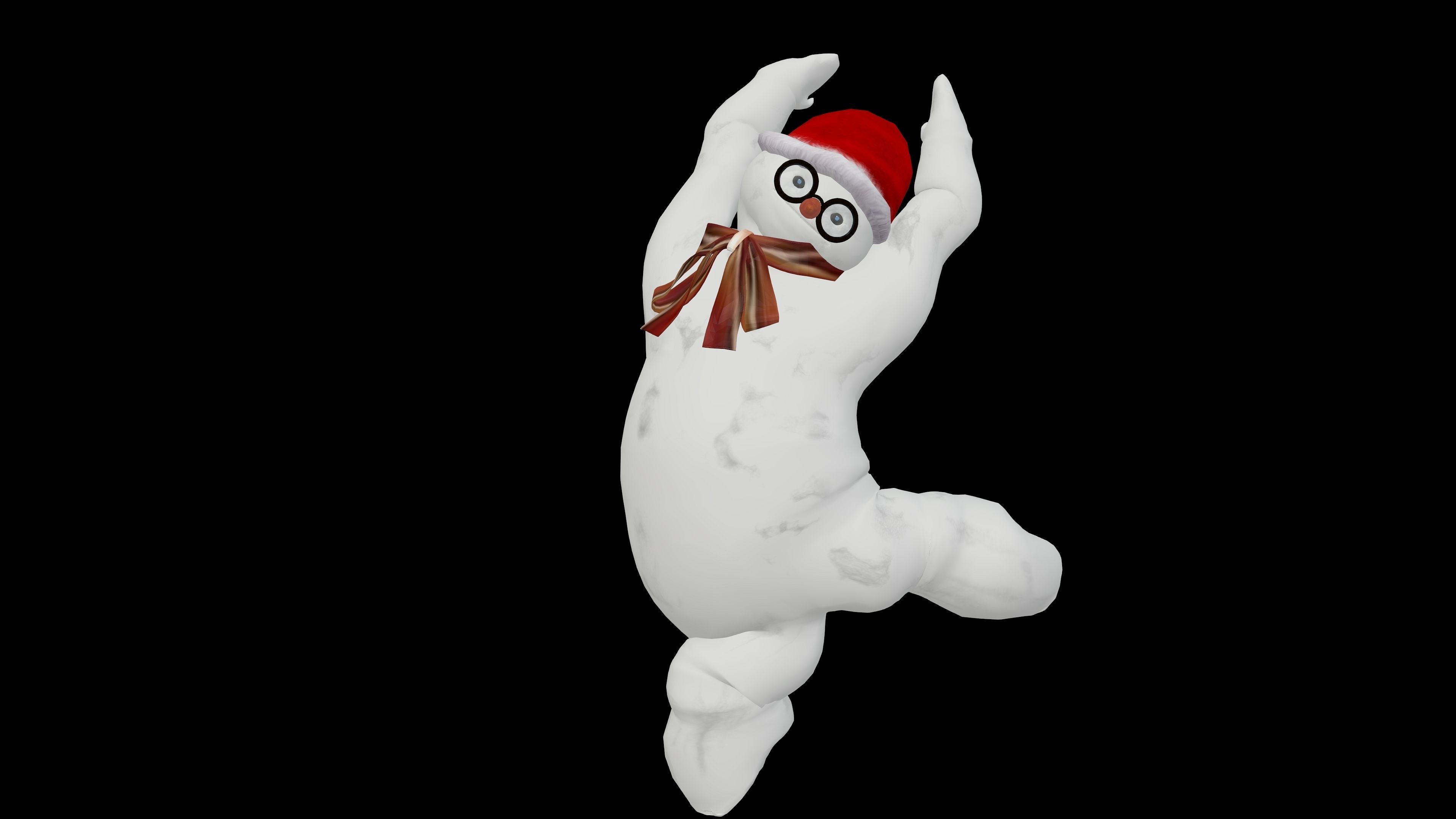 Snowman with Animation 3D model_8