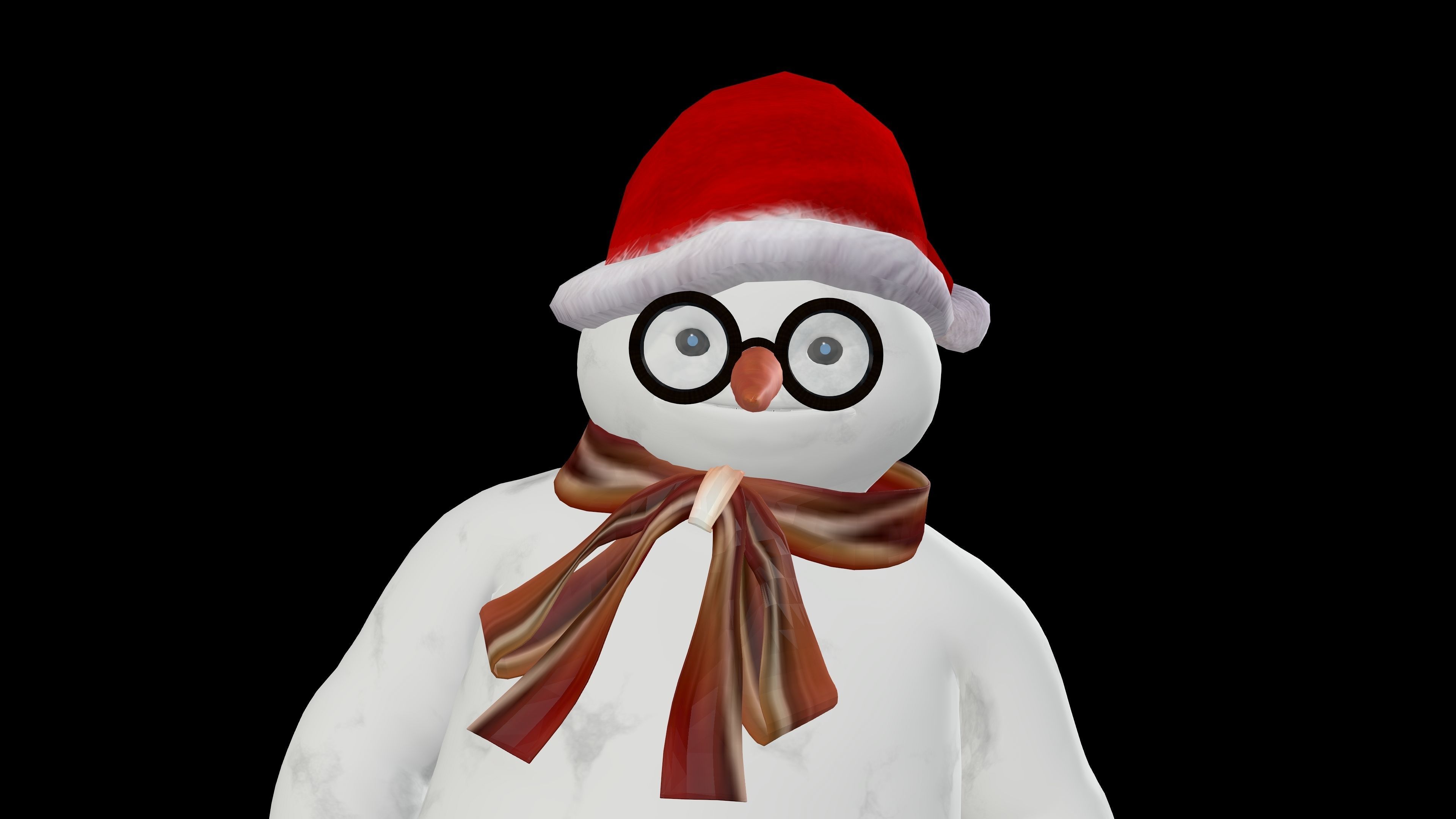 Snowman with Animation 3D model_2
