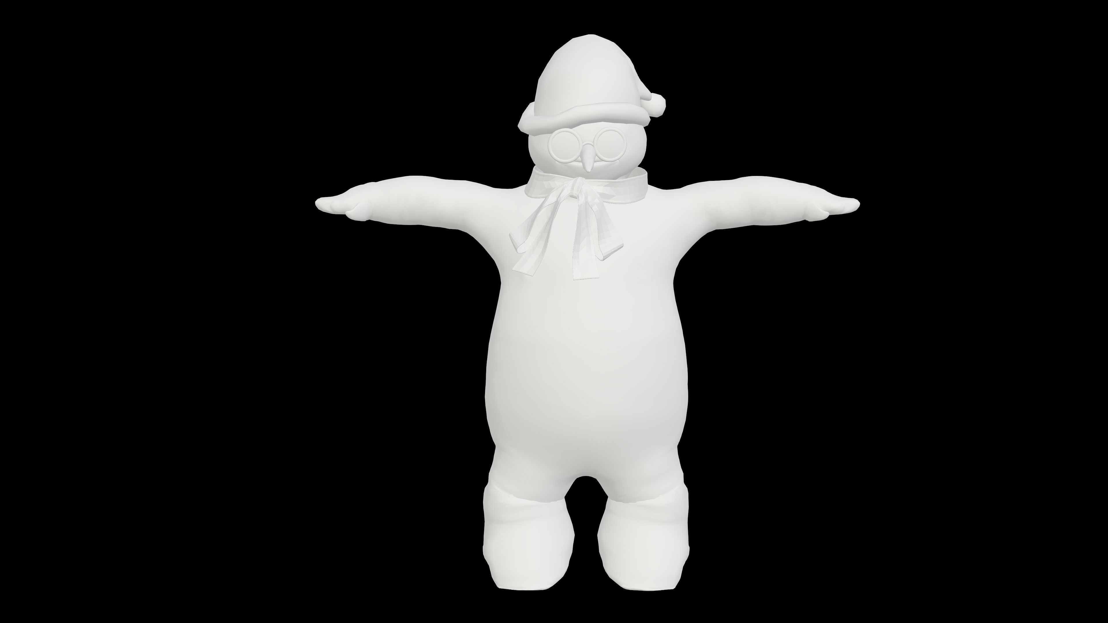 Snowman with Animation 3D model_15