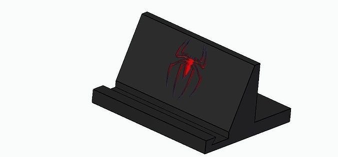 Phone holder with a Spiderman logo