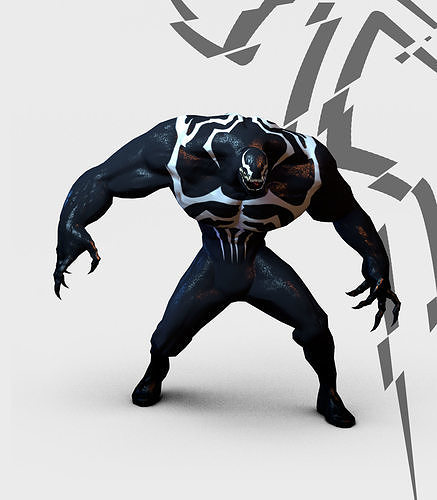 Venom From Marvel Comics Low-poly 3D model