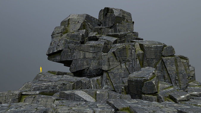 cliff rocks  Low-poly 3D model