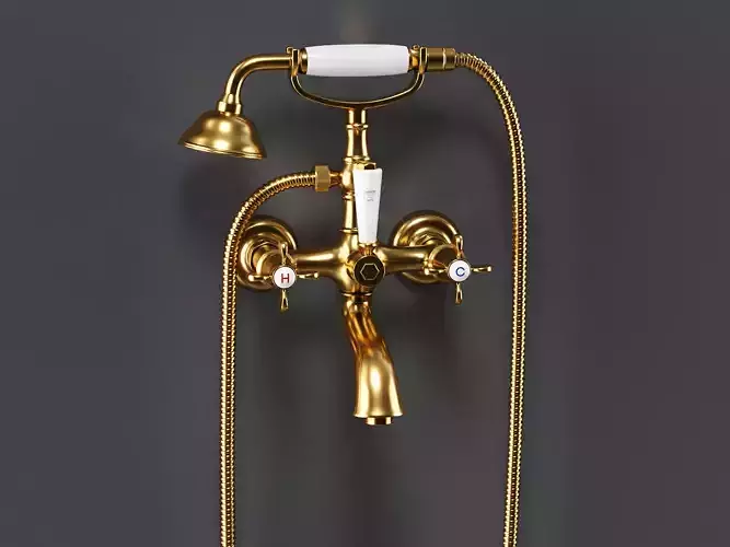 Vintage Bathtub Faucet 3D model