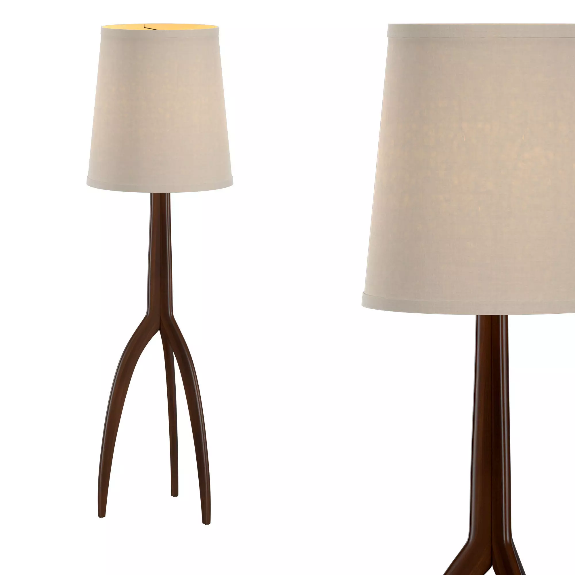 Mid Century Tripod Floor Lamp 3D model_0