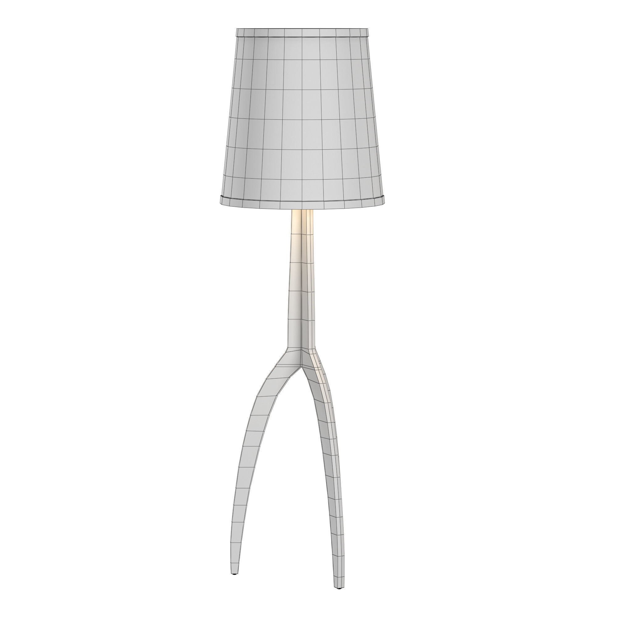 Mid Century Tripod Floor Lamp 3D model_3
