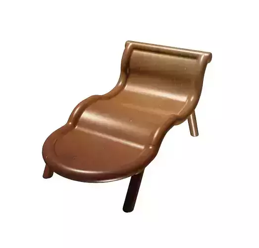 Wooden Lounge Chair Low-poly 3D model
