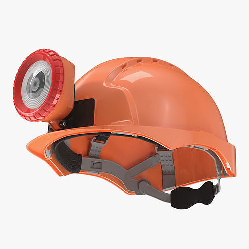 Miner Helmet With Lamp 3D model