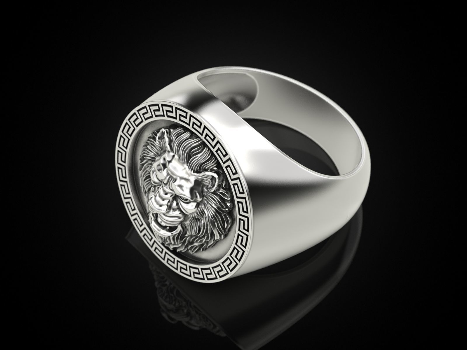 Ring Lion For pendant 3D print model_13