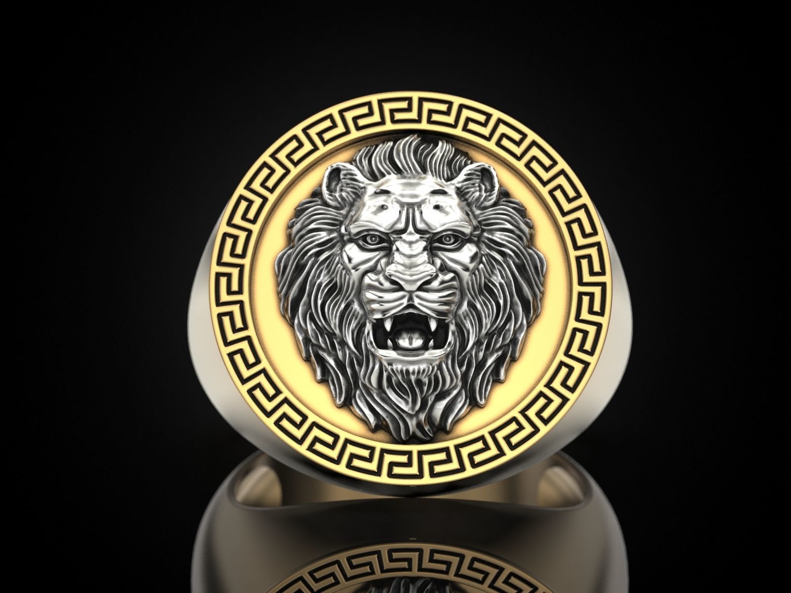 Ring Lion For pendant 3D print model_15