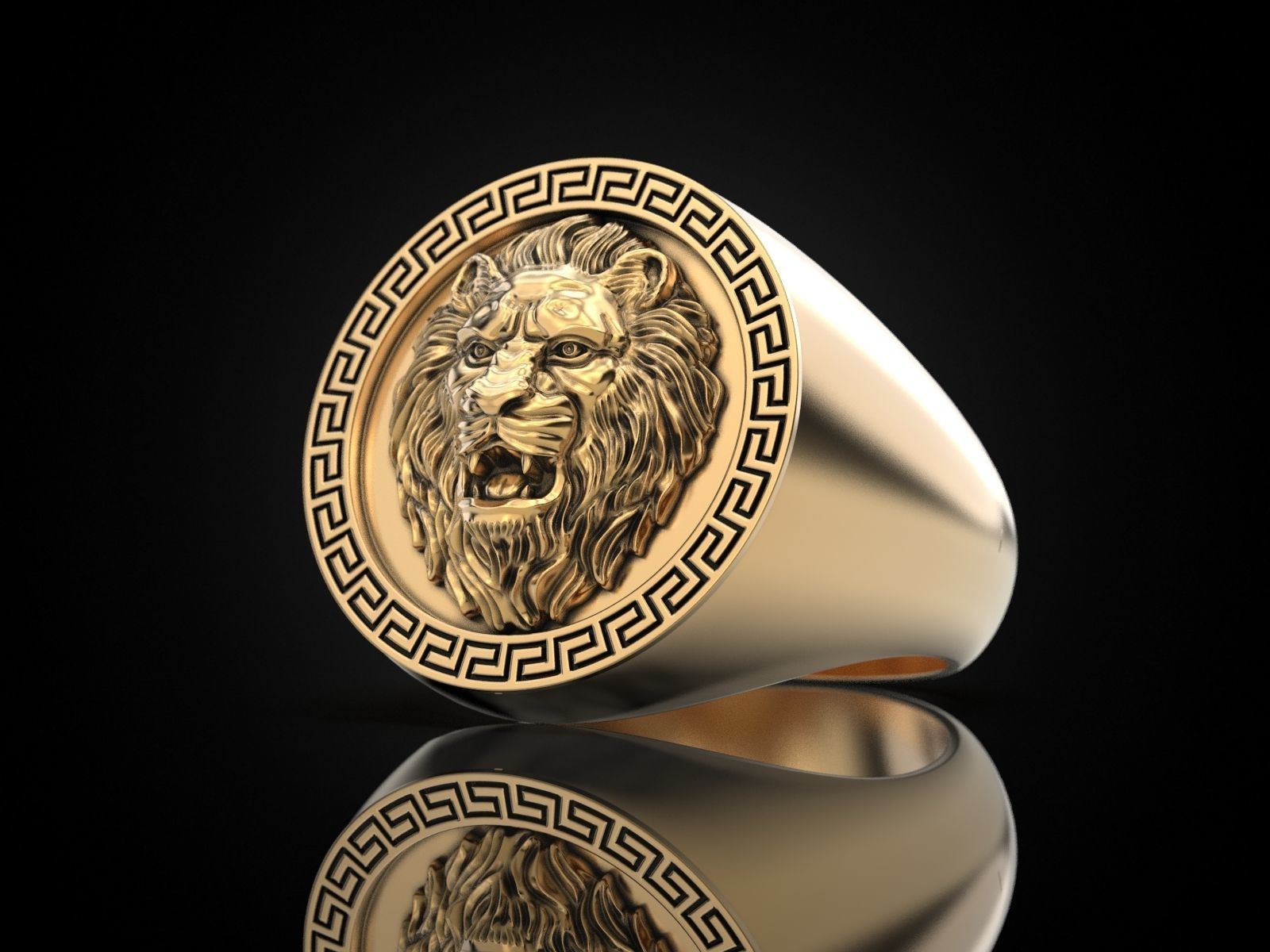 Ring Lion For pendant 3D print model_18