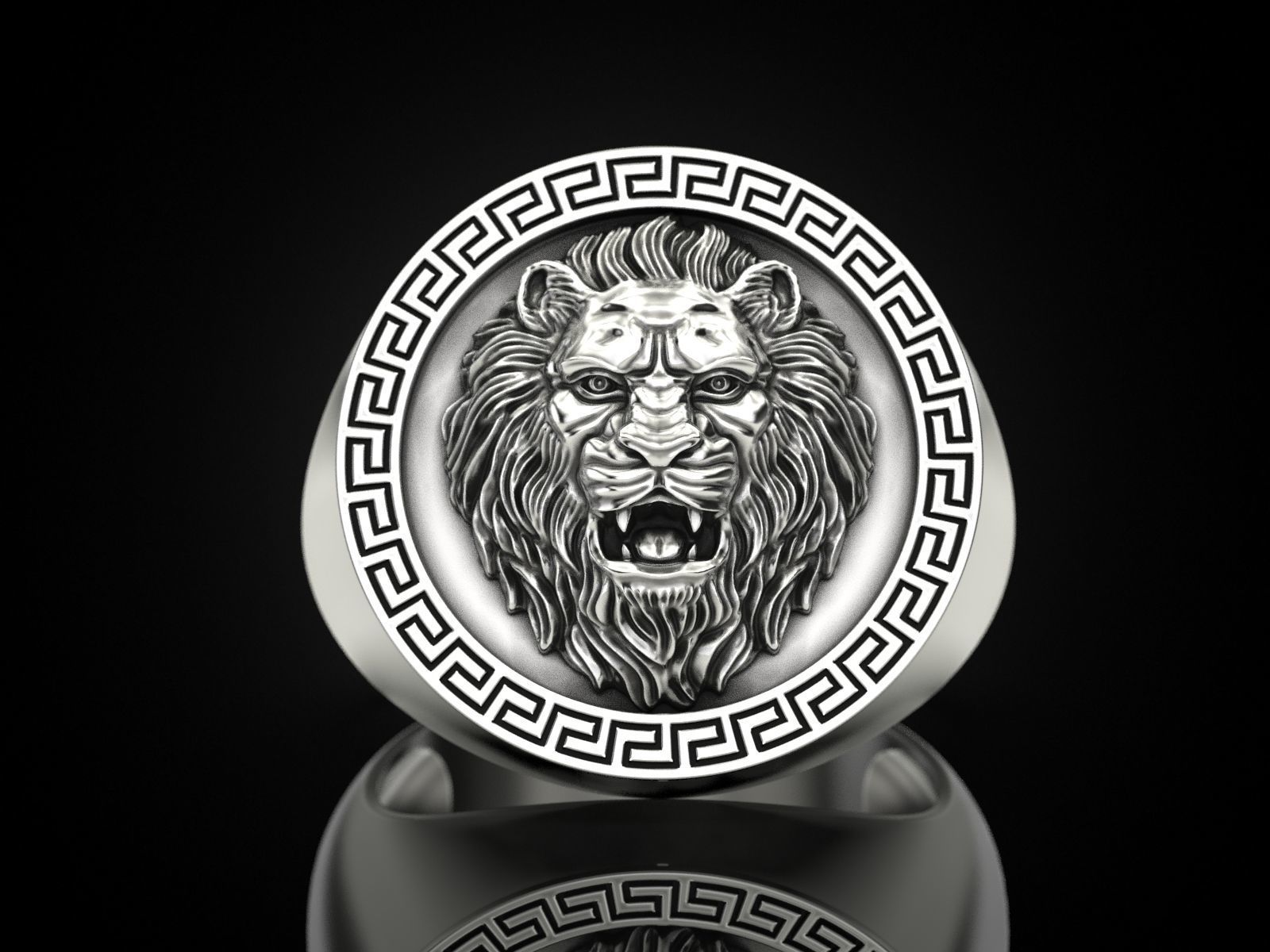 Ring Lion For pendant 3D print model_11