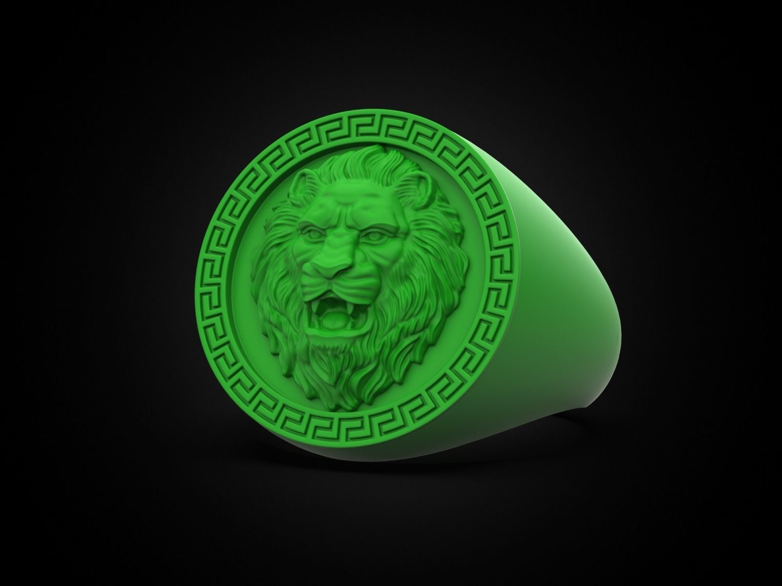 Ring Lion For pendant 3D print model_5