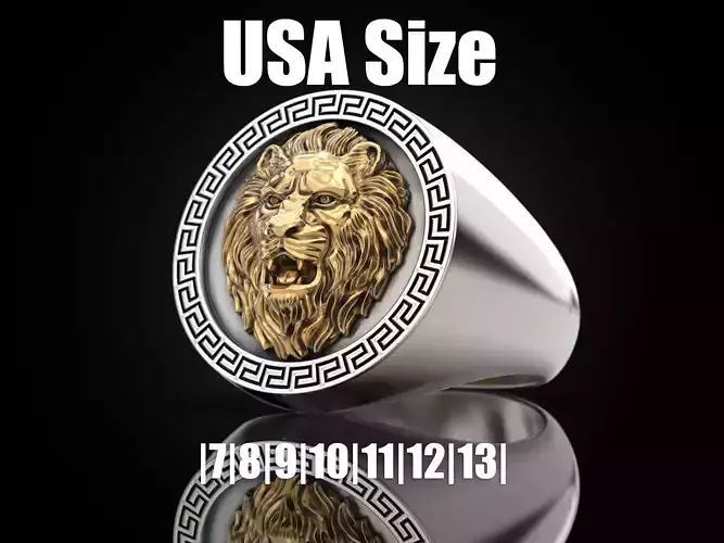 Ring Lion For pendant 3D print model