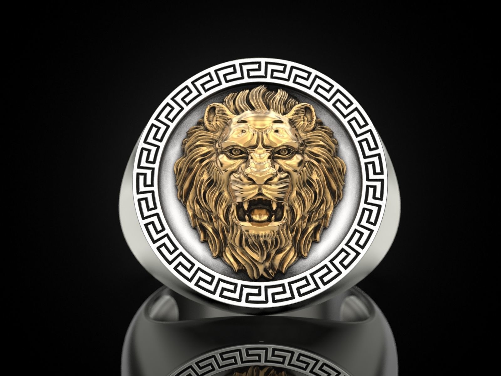 Ring Lion For pendant 3D print model_2