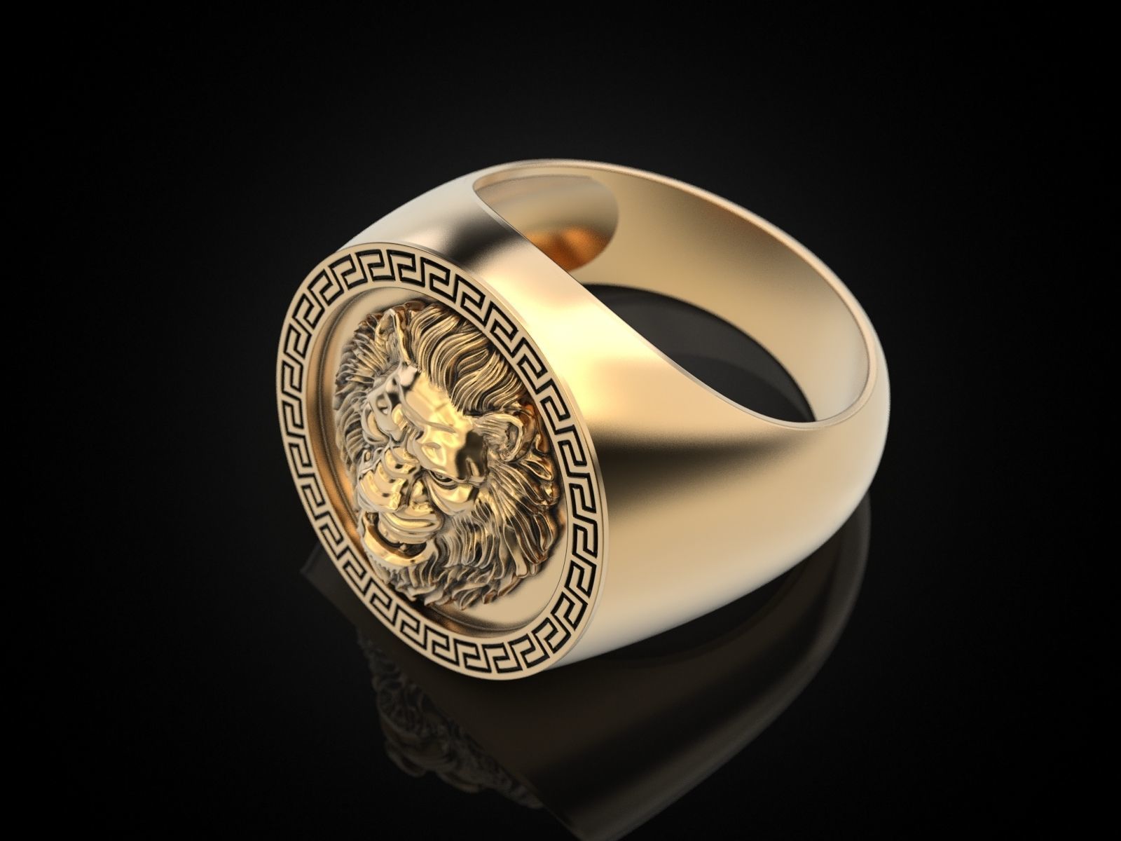 Ring Lion For pendant 3D print model_21