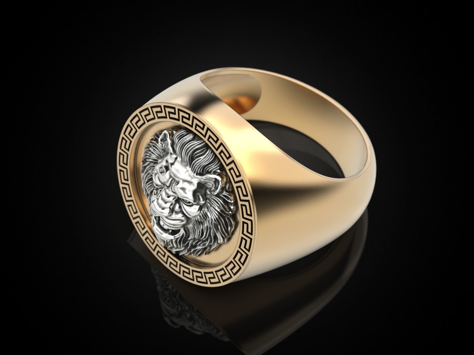 Ring Lion For pendant 3D print model_17