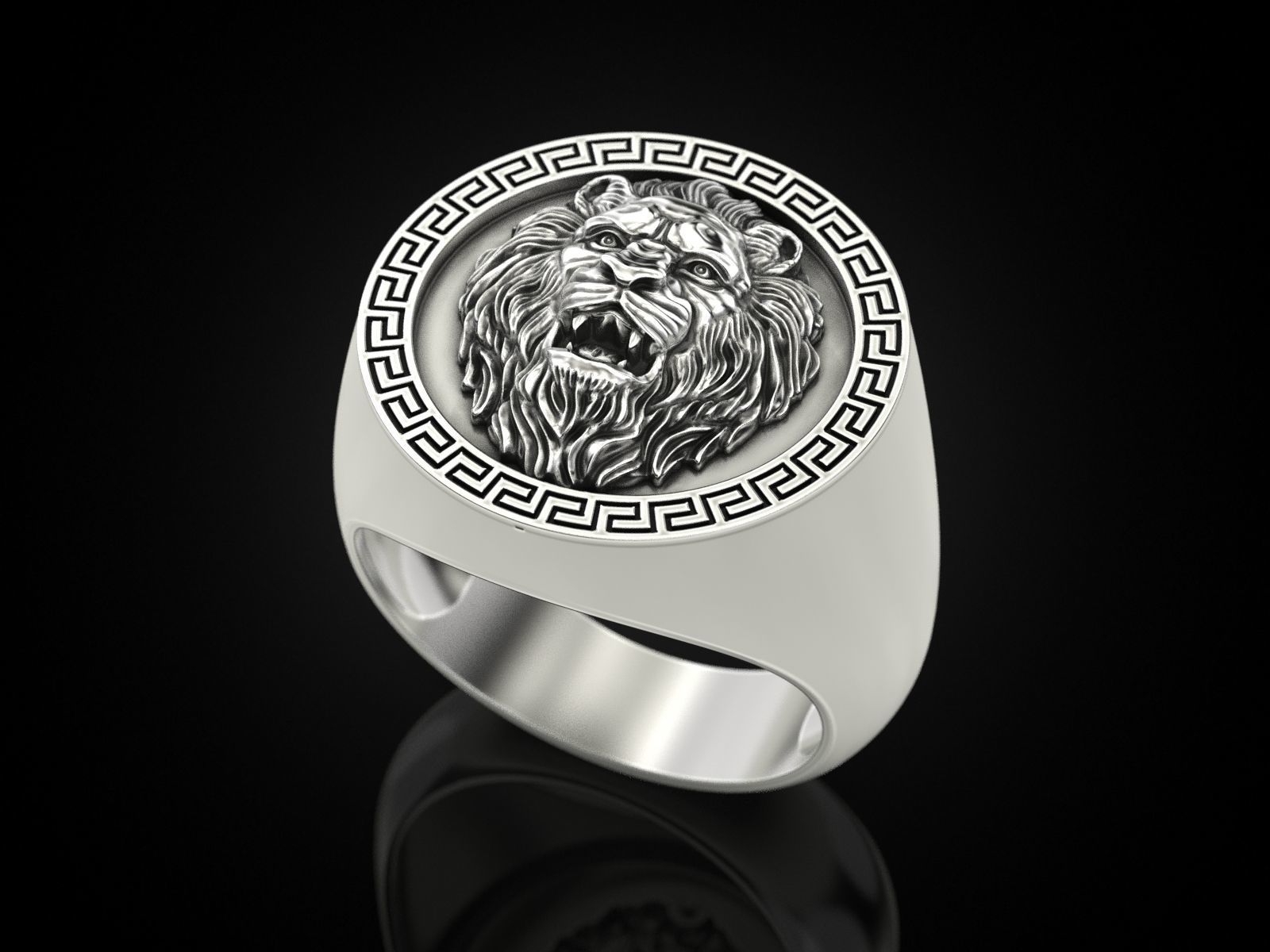 Ring Lion For pendant 3D print model_12