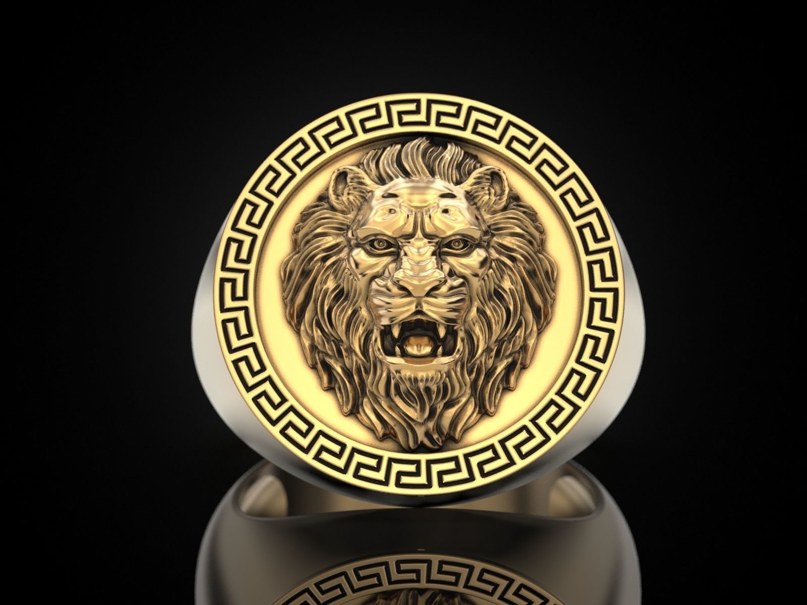 Ring Lion For pendant 3D print model_19