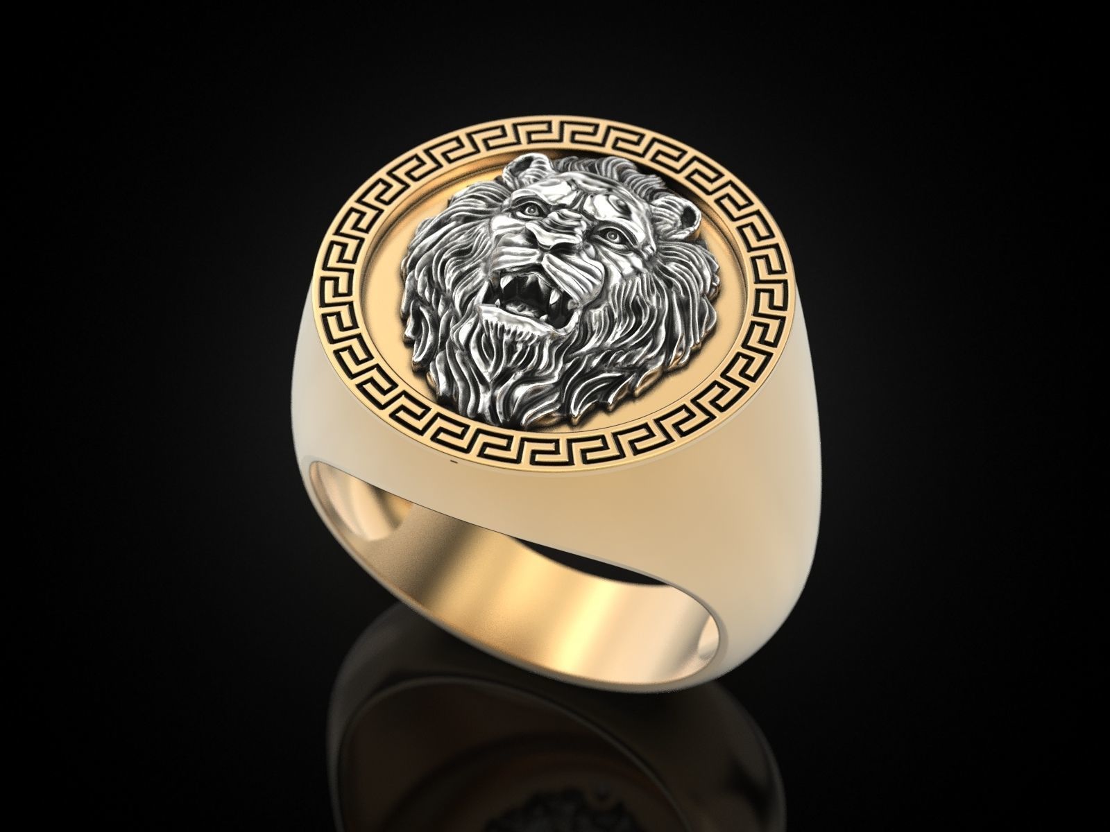 Ring Lion For pendant 3D print model_16