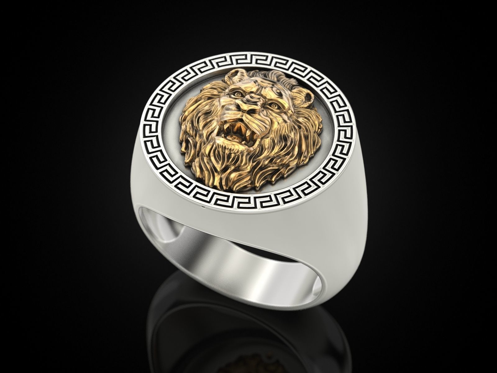 Ring Lion For pendant 3D print model_3