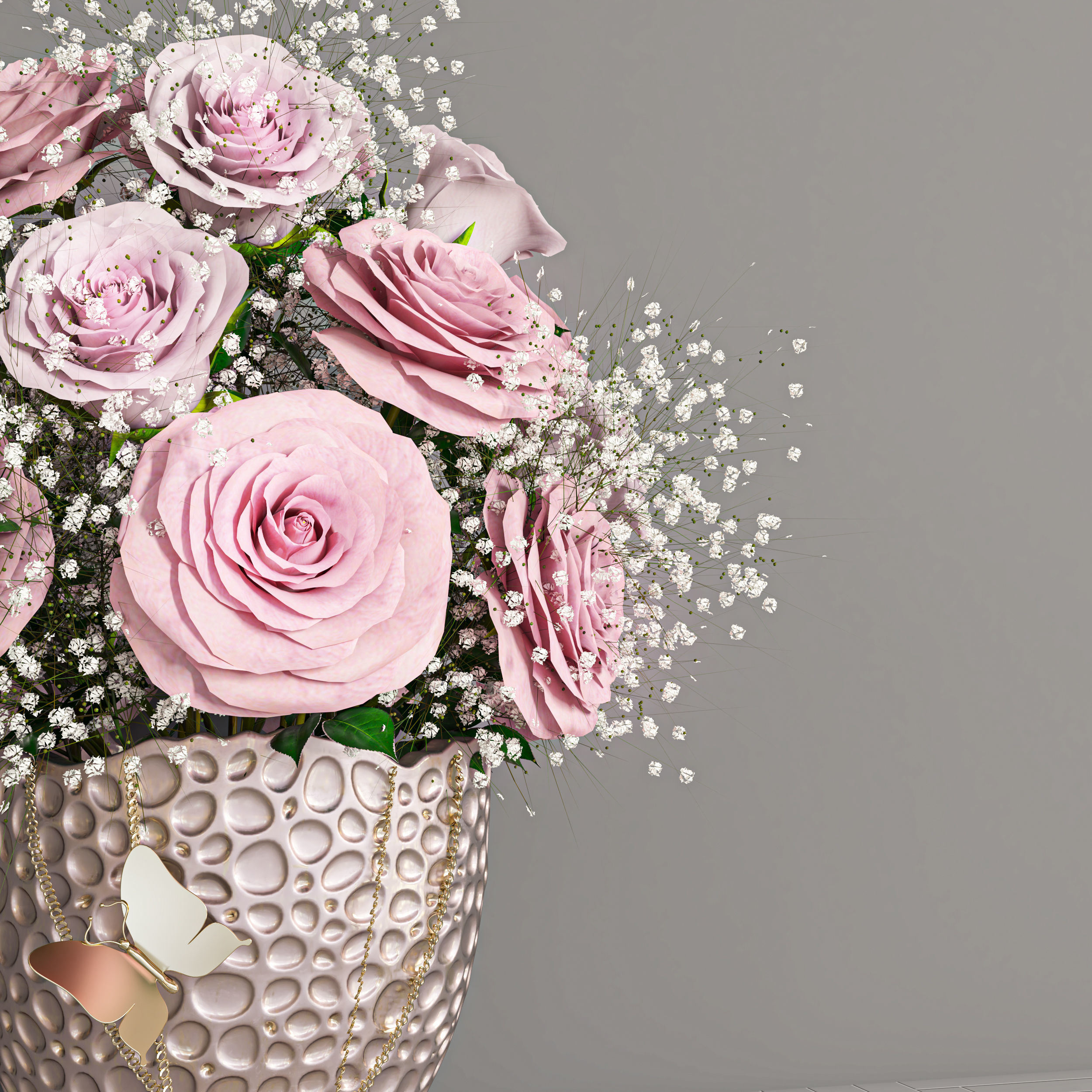 bouquet set 116 3D model_2