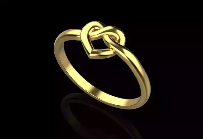 Heart Infinity Knot Ring
