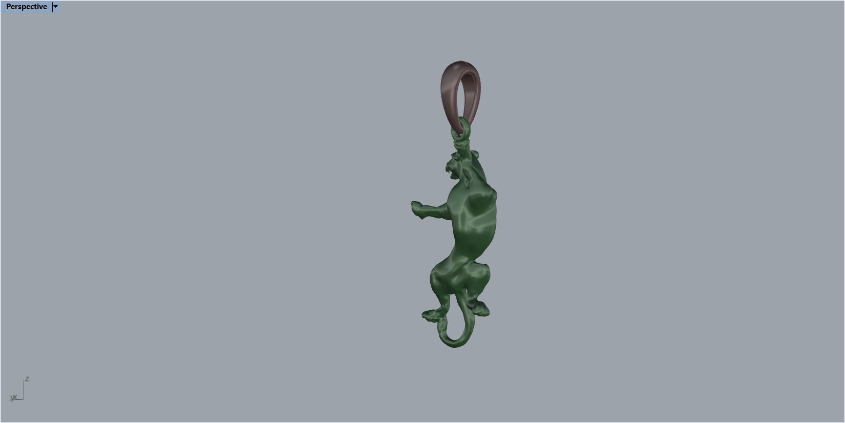 pendant panther 3D print model_19