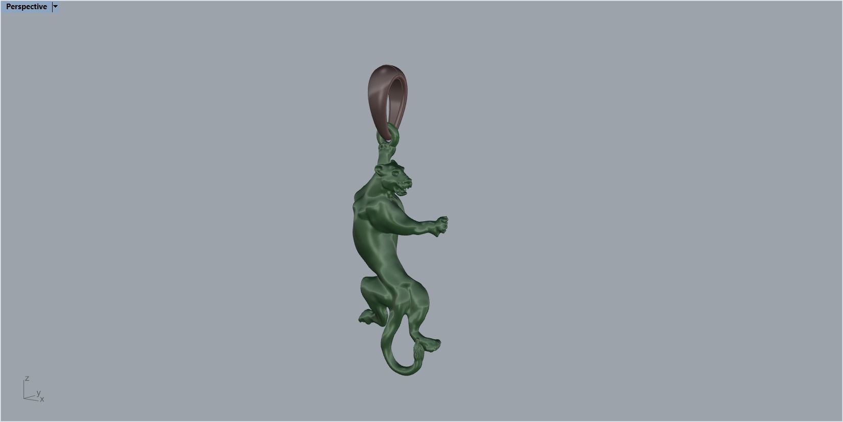 pendant panther 3D print model_17