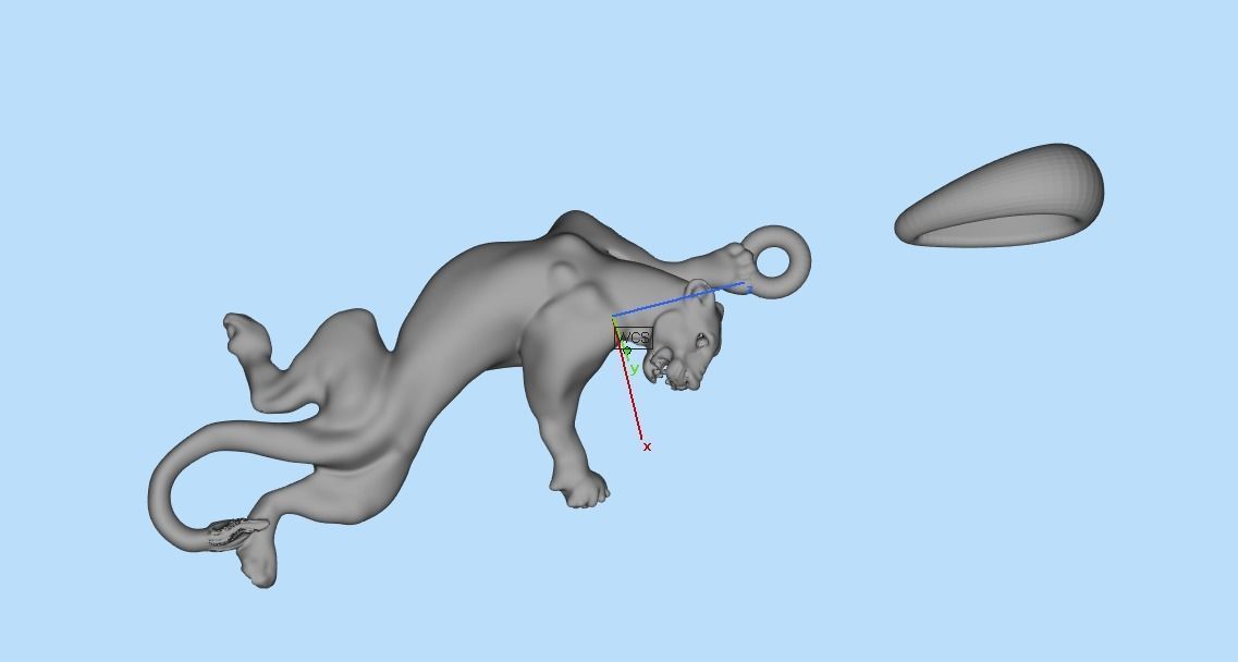 pendant panther 3D print model_25