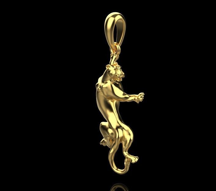 pendant panther 3D print model_9