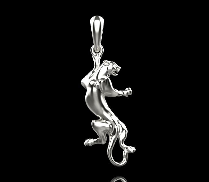 pendant panther 3D print model_10