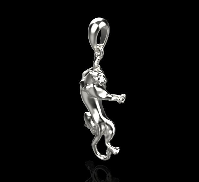 pendant panther 3D print model_11