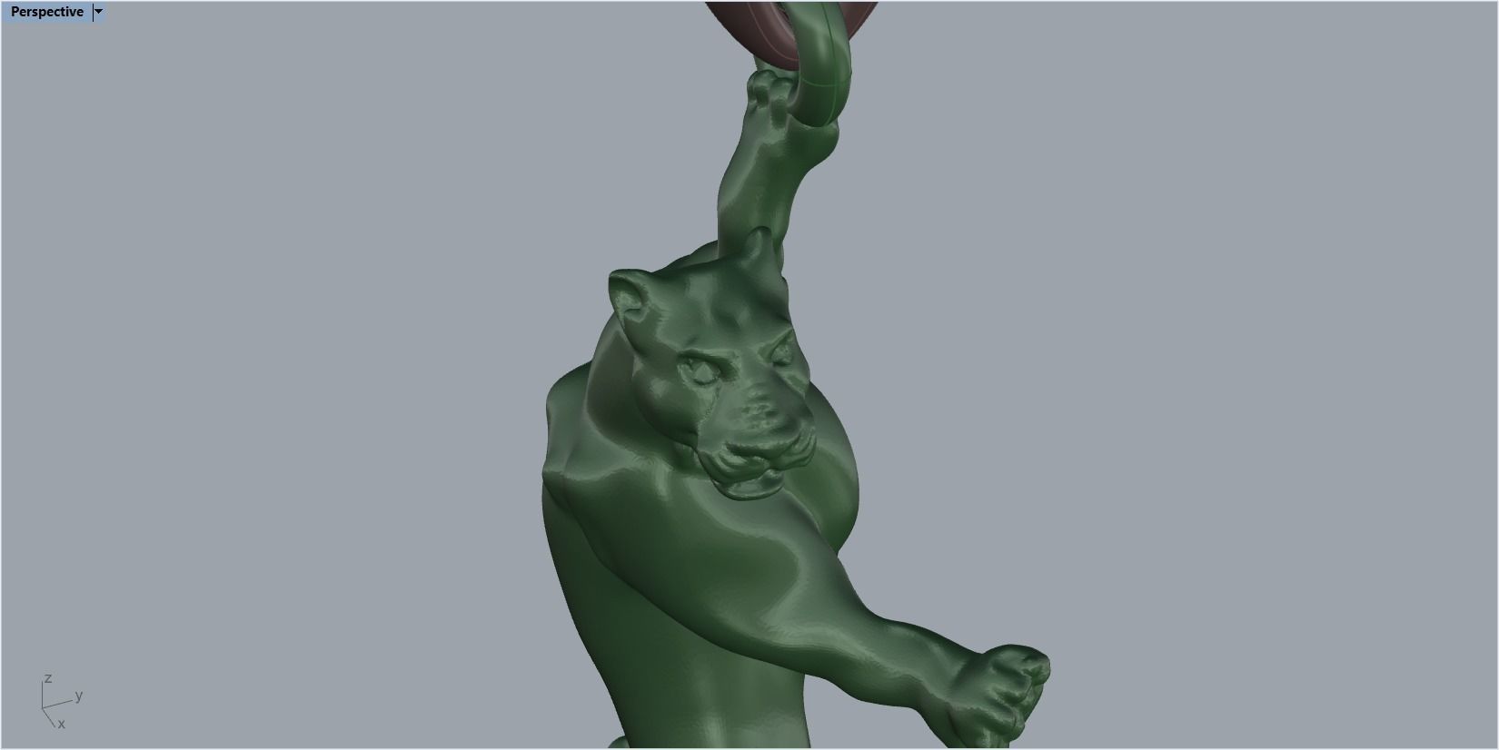 pendant panther 3D print model_22