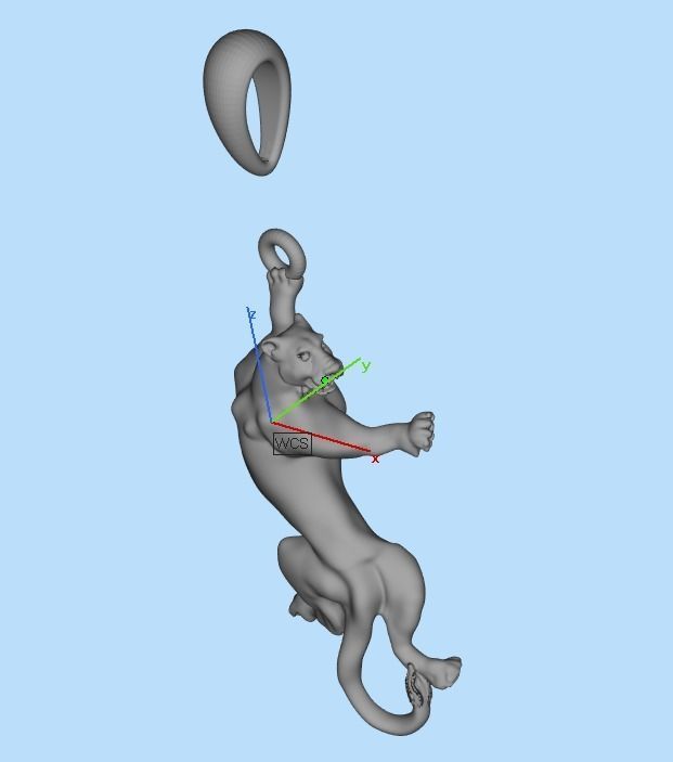 pendant panther 3D print model_24