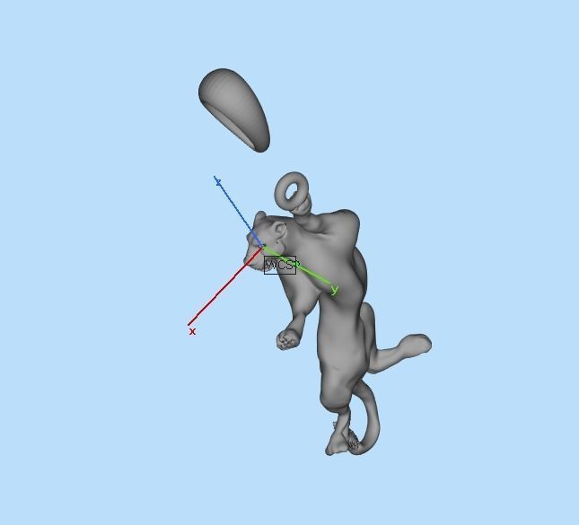 pendant panther 3D print model_26